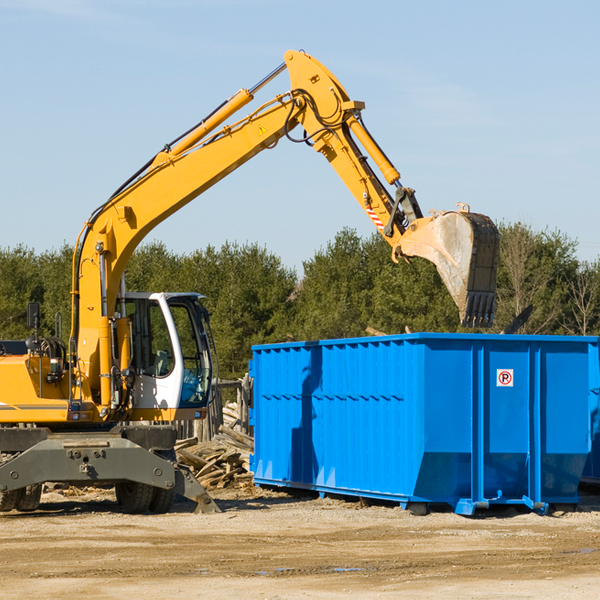 what size residential dumpster rentals are available in Adamant